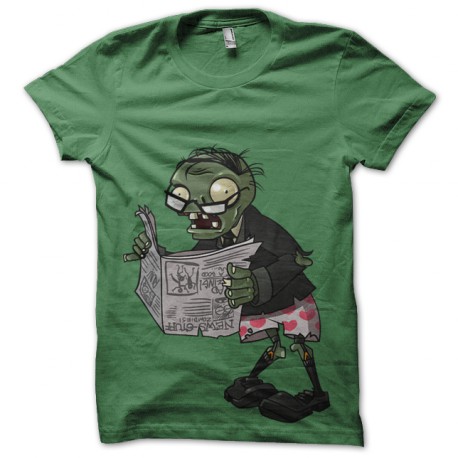tee shirt Newspaper Zombie kelly green