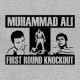 tee shirt Muhammad Ali First Round Knockout grey
