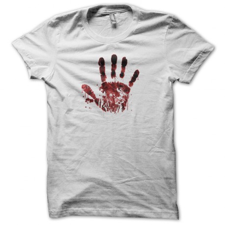 tee shirt hands blood white