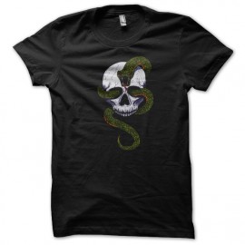 tee shirt Snake skull black