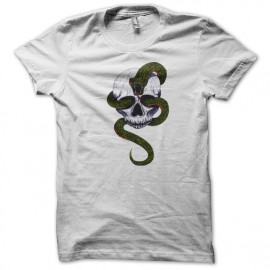 tee shirt Snake skull white