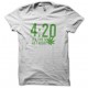 Tee Shirt 420 cannabis weed Blanc