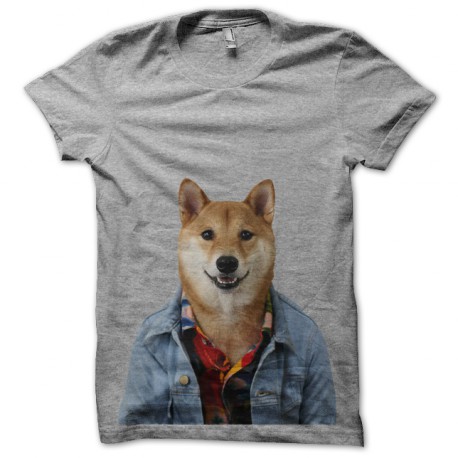 tee shirt menswear dog heath grey