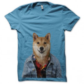 tee shirt menswear dog light blue