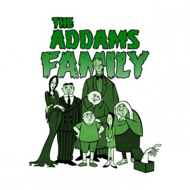 tee shirt The Addams Family blanc