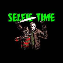 tee shirt selfie time noir