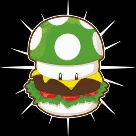 tee shirt hamburger mushroom funny