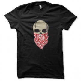 tee shirt skull and bandana black