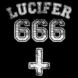 Tee Shirt Lucifer 666 NOIR
