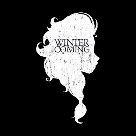 tee shirt khaleesi winter is coming noir
