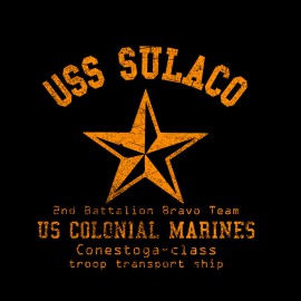 Tee Shirt Alien USS SULACO noir