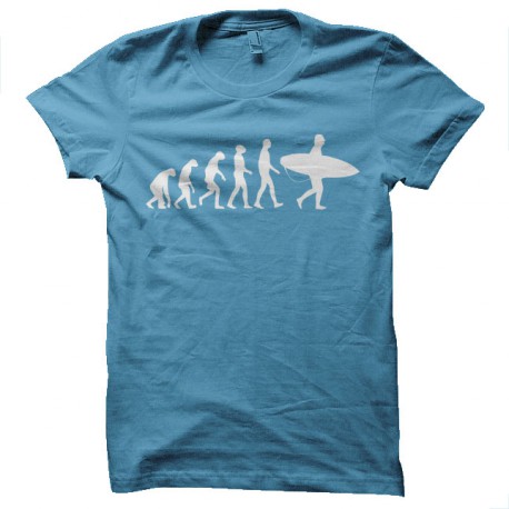 tee shirt surf evolution bleue ciel