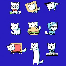 tee shirt cats of the internet shirt bleu