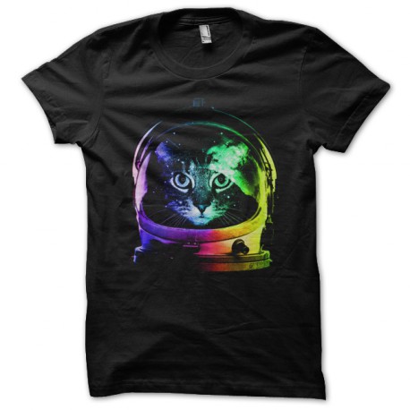 tee shirt astronaut cat noir