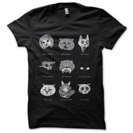 tee shirt cats noir
