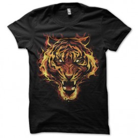 tee shirt light tiger art noir