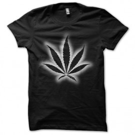 tee shirt marijuana noir
