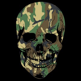 tee shirt army skull noir