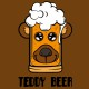tee shirt teddy beer marron