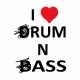 tee shirt love drum n bass blanc
