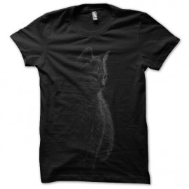 tee shirt cat design art noir
