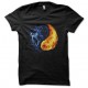 tee shirt Yin Yang Water and fire design noir