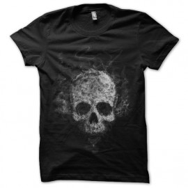 tee shirt smoke skull noir