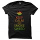 tee shirt keep calm and smoke sweed noir