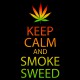tee shirt keep calm and smoke sweed noir