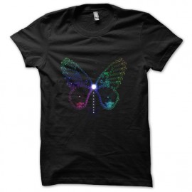 tee shirt beautiful butterfly noir