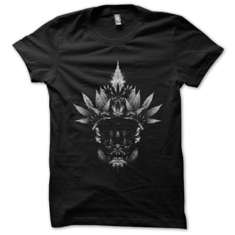 tee shirt cannabis skull noir