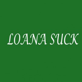 Tee shirt Loana Suck blanc/vert bouteille