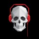 tee shirt music skull noir