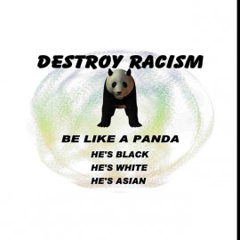 tee shirt panda contre le racisme blanc