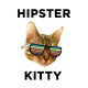 tee shirt hipster kitty blanc