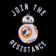 tee shirt join the resistance noir