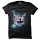 tee shirt space chat fluo noir