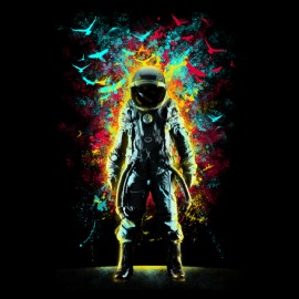tee shirt deep space astronaute