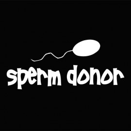 Tee shirt Sperm Donor blanc/noir