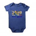Grenouillère futur sportif pour enfant Baby Bleu Royal Courtes