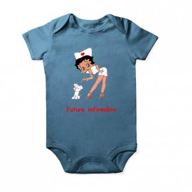 Body future infirmière pour bébé Baby Turquoise Courtes