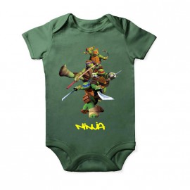 Body Turtle ninja pour enfant Baby Vert Pomme Courtes