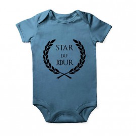 Grenouillère star pour enfant Baby Turquoise Courtes