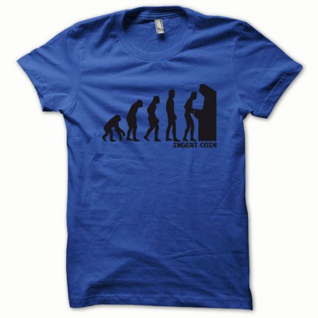 Tee shirt Evolution Insert coin noir/bleu royal